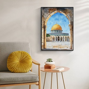 Imagen/Tamaño Personalizado, Decoración Islámica Musulmana para el Hogar, Arte en Madera, Mezquita de <span class=keywords><strong>Al</strong></span>-<span class=keywords><strong>Aqsa</strong></span>, Póster de Ramadán, Pintura Impresa, Decoración de Pared sin Marco - Product Image 5
