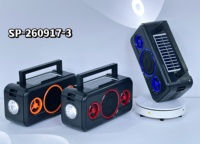 Haut-parleur Bluetooth solaire 10W pour l'extérieur, haut-parleur portable solaire pour l'extérieur avec support de téléphone et lumière LED