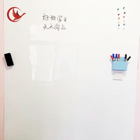 Tableau blanc magnétique auto-adhésif détachable, imperméable et écologique, effaçable à sec, avec taille personnalisable pour les écoles et les bureaux