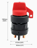 Interrupteur d'isolement de batterie 12V 24V avec bouton rotatif, coupe-circuit principal pour camions, poids lourds et engins de construction