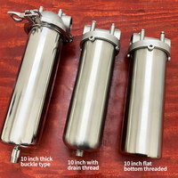 Boîtier de filtre à eau en acier inoxydable pour toute la maison, système de filtre à sédiments 10 "X 2.5", pour port NPT 1 "robuste