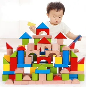 Best Selling Early Education Wooden Building Block Sets City