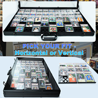 Support de Présentation Superposable en Acrylique pour Cartes à Collectionner – Présentoir Rehausseur pour Cartes PSA et Étuis Rigides