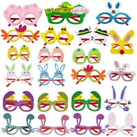 Lunettes en plastique lapin et poussin pour déguisement de fête de promo, cadre amusant, Chine 008-2