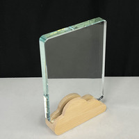 Trophées en cristal de bois en forme de nuage personnalisés, souvenirs, prix en cristal de bois en forme de nuage MH-N494