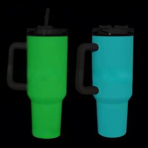 Vaso Térmico de Acero Inoxidable 304 de Doble Pared con Aislamiento al Vacío para Sublimación, Impresión DIY, Brilla en la Oscuridad, con Asa - Product Image 1