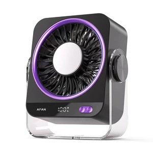 Ventilateur de bureau Afam Cooling 7-9,9 pouces avec écran tactile numérique rechargeable et lumière pour montage mural en dortoir - Product Image 5