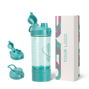 Lançamento 2026 Garrafa <span class=keywords><strong>Shaker</strong></span> de Proteína de 500ML/20oz para Academia e Fitness, Material Tritan, Livre de BPA, à Prova de Vazamento, com Compartimento de Armazenamento - Product Image 1