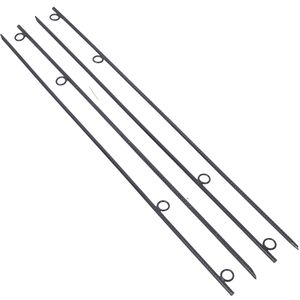 เหล็กเส้นรั้วเหล็กกล้าแบบหนา 4 ชิ้น ขนาด 5/8x55.5 นิ้ว พร้อมปลายงอ 1 นิ้ว สำหรับยึดเต็นท์หลังคาและเสาเข็มพื้นดิน - Product Image 1