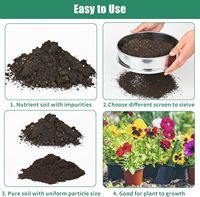 2 pièces Tamis de jardin en acier inoxydable 304, maille de 1/4" et 1/8", résistant à la corrosion, pour terre, compost, sable et roches