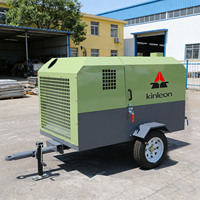 Compresseur d'air portable diesel compact Kinleon 185 CFM 145 PSI 8 bars 36,8 kW Yanmar/Yuchai sur remorque pour sablage et détonation