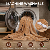 Couverture électrique en tissu de luxe pour l'hiver, certifiée CE RoHS EMC, taille Queen King, couverture chauffante électrique sécurisée pour lit