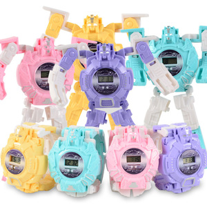 Montre robot transformable pour enfant avec écran numérique, jouet en plastique unisexe pour enfants de 4 à 6 ans, matériau ABS, étanche - Product Image 2