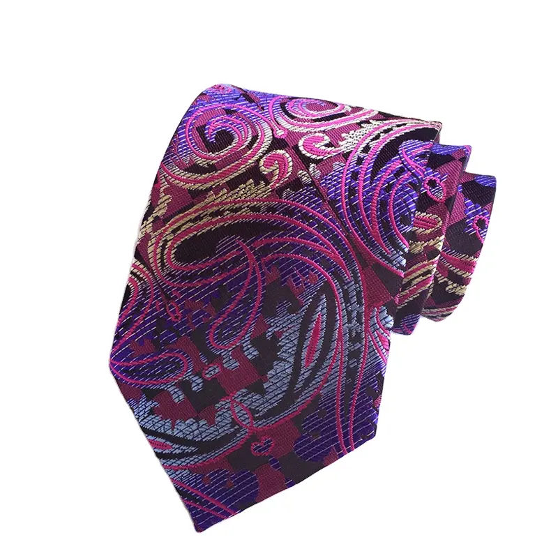 Origin Place China Wholesale Custom Logo Tie Polyester Microfiber Big Knot Purple Ties
