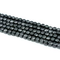 Perles de Tourmaline noires naturelles, pour la fabrication de bijoux, à facettes, haute qualité, 4.2x4.2mm, livraison gratuite