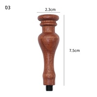 Manche de tampon en bois de bouleau ciré et bois de rose, style colonne romaine vintage, pour tampon à tête métallique en laiton massif pour gaufrage de perles de cire, Fabricant