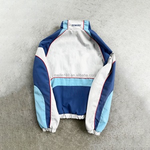 Vestes coupe-vent en nylon personnalisées, design patchwork, bandes réfléchissantes 3M, imperméables, coupe-vent, vestes de sport en nylon - Product Image 4
