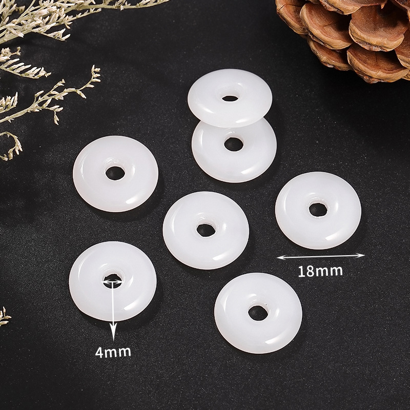 12 White Safety Buckles, 18mm