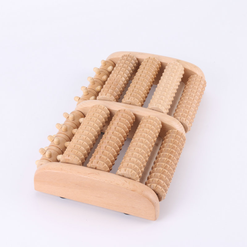 Оригинальный шиацу акупрессурный массаж подарки деревянный двойной массажер для ног ролик