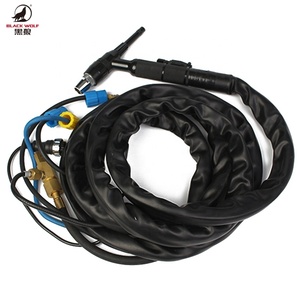 Antorcha de Soldadura Flexible BLACKWOLF, Soldador <span class=keywords><strong>TIG</strong></span> Refrigerado por Agua, <span class=keywords><strong>Pistola</strong></span> de Arco de Argón de Cerámica de Alta Calidad con Recubrimiento de Cobre, 500A DC, 100% de Funcionamiento - Product Image 5