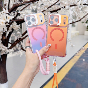 เคสโทรศัพท์มือถือแบบใสแม่เหล็ก สำหรับ iPhone 17 16 15 14 13 Pro Max พร้อมสายคล้องซิลิโคน ฝาหลังแข็ง PC ป้องกันอย่างดี - Product Image 2