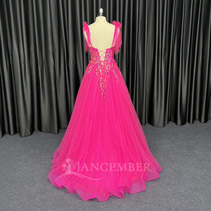 فستان حفلة موسيقية رسمي للنساء على شكل حرف A-line من Jancember HX128 جميل مزين بالترتر - Product Image 3