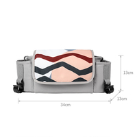 Haute qualité en Nylon Portable couche-culotte poussette organisateur sac grande capacité bébé étanche Nappy Caddy panier imprimé motif