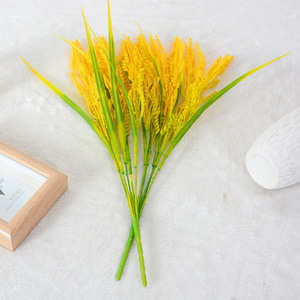 Espigas de Trigo Artificiales Flower Delight, Amarillas, de Plástico Suave, Alta Simulación, Decoraciones para Bodas y Hogar - Product Image 3