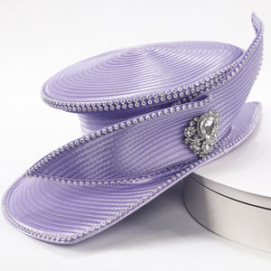 تخفيضات كبيرة قبعات الكنيسة الحزب كنتاكي ديربي قبعات مأدبة الولائم قماش الساتان حجر الراين قبعات الشمس للنساء الزفاف - Product Image 5