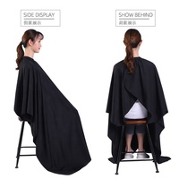 Cape Potong Rambut Profesional dengan Logo Custom, Penutup Kancing yang Dapat Disesuaikan, Anti Air, untuk Salon dan Barber