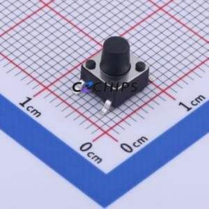 KH-6X6X7H-STM Tactile Switch SMD-4P,6x6mm Switch Single Pole Single Throw Round Button Vertical Mount 6mm - Product Image 1