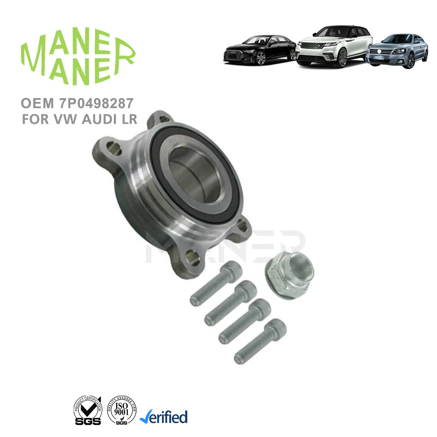 MANER 7P0498287 자동 엔진 시스템 안전 및 안정성 VW Touareg용 안정적인 휠 허브 베어링 조립 키트 최고의 서비스