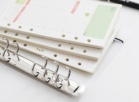 Bloc-notes à 6 trous coloré et imprimé avec motifs de dessins animés pour journalisation et planification quotidienne