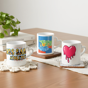 Mug en céramique de haute qualité de 11 oz avec poignée en forme de cœur, personnalisable avec la technologie de sublimation, non toxique, facile à laver et durable - Product Image 6