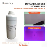 Encre absorbante infrarouge 650nm 770nm 810nm 880nm, encre de sécurité IR invisible pour impression jet d'encre et sérigraphie, bouteille de 1L
