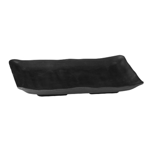 Black japanese rectangle matte melamine dinner dishes rectangular plate for restaurant
