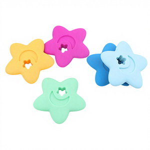 Massaggiagengive per Neonati in Silicone Alimentare a Forma di Stella, Sonaglio Ciuccio Masticabile, Giocattolo Sensoriale Morbido, Regalo Perfetto per Neonati, Prodotto in Cina - Product Image 1