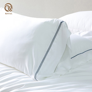 Qin Yue Bamboo Fiber <b>Bedding</b> <b>Set</b> 1.8m Four-Piece Solid Color European Style Breathable Eco-Friendly Cooling - Product Image 2