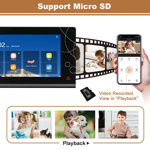 Videw 7 inch IP55 không thấm nước Màn hình cảm ứng <span class=keywords><strong>intercom</strong></span> hỗ trợ PIR video ghi âm rfic mở khóa tuya thông minh Doorphone cho biệt thự - Product Image 6