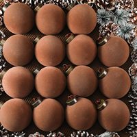 Ensemble de 15 boules de Noël artificielles en velours de style européen, en plastique, 8 cm, ornements floqués, logo personnalisé, pour arbre de Noël