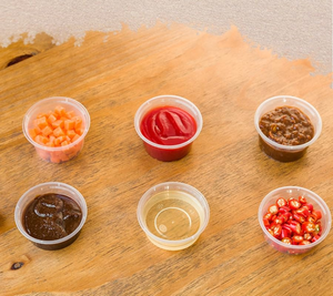 Gobelets à sauce jetables en plastique PP de 1 oz, 1,5 oz, 2 oz, 2,5 oz, 3 oz, 3,5 oz, 4 oz, 5 oz, résistants aux fuites, avec couvercles - Product Image 6