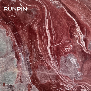 Runpin <strong>Stone</strong> Wholesale Natural Marble <strong>Stone</strong> Polished Surface Luxury Interior Decoration in Red - Product Image 1