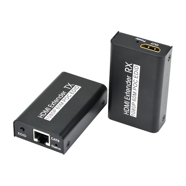 HDMI Extender 60M 1080p 3D HDMI Signal Network Extender Transmitter Receiver Over Cat5 Cat6 RJ45 Ethernet Converter