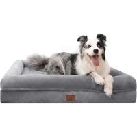 Lit pour chien classique moderne scellé sous vide, en velours cristal imperméable, avec mousse orthopédique alvéolée, canapé pour animaux de compagnie pour grossistes, OEM personnalisé