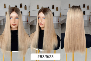 Top Quality European Virgin Human Hair Glueless Front Lace <b>Wig</b> Full Ends Weft Section 150% Density <b>Wigs</b> #B3-9-23 - Product Image 2