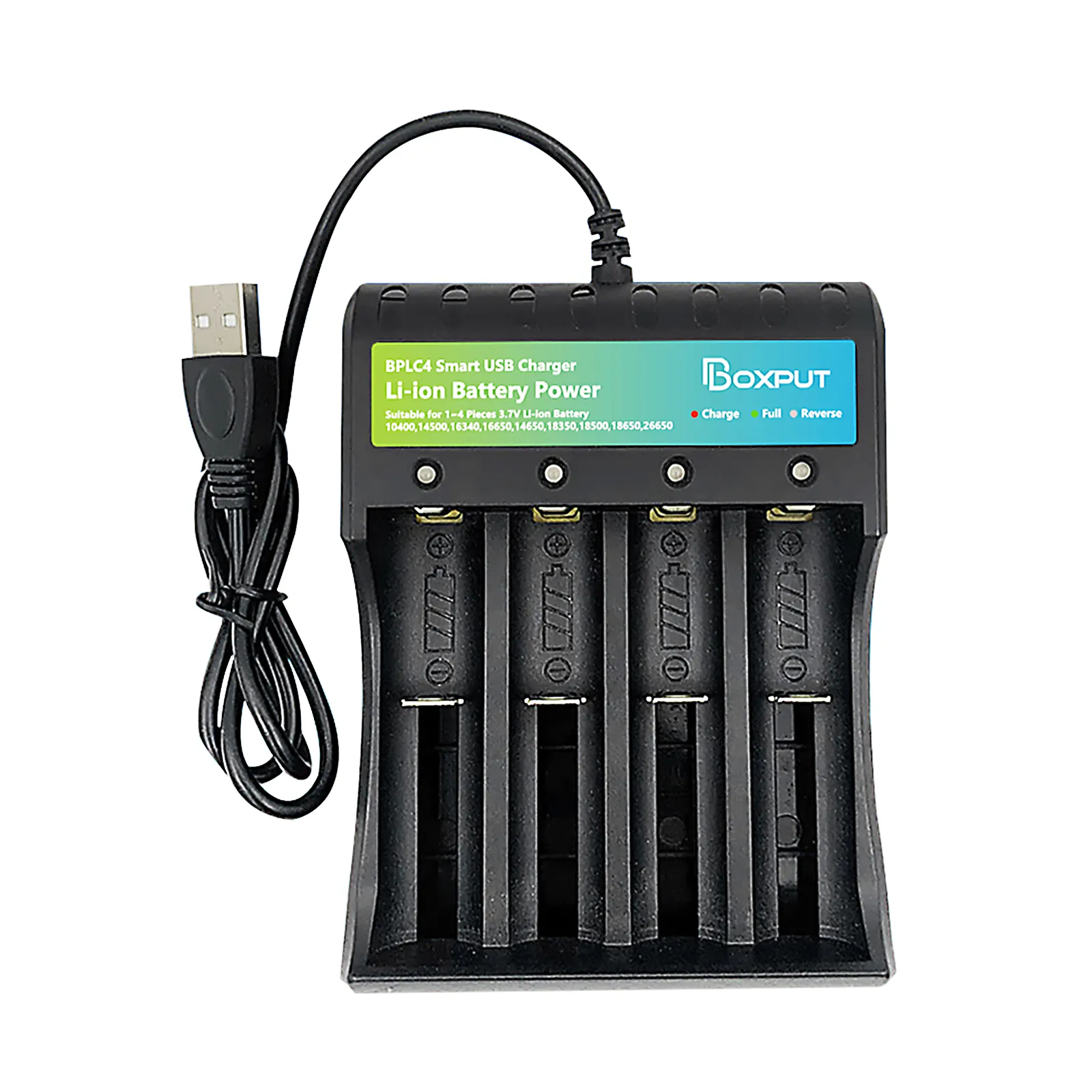 BPLC4 Li-ion battery USB four-slot charger universal lithium ion battery pack charger For Lithium Battery 18500 18350 16650