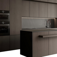 Armoires de cuisine en bois Prix d'usine Spécifications personnalisées Haute qualité Solide Durable Moderne Hôtel 1 ensemble Laque Bois massif