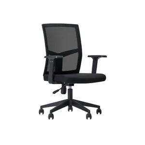 Ergonomic full Mesh Swivel Chair with Castors Black Office Chair for Office Desk Conference Room Chair