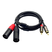 Câble de connexion audio stéréo HiFi 3M RCA vers XLR mâle 2 RCA vers 2 XLR mâle Câble de chemin pour appareils audio et vidéo