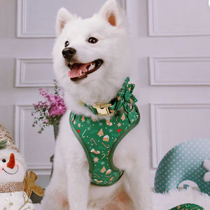 Arnés de Lujo para Perro con Diseño Navideño, Acolchado y Resistente, Conjunto de Chaleco con <span class=keywords><strong>Collar</strong></span> y Correa Personalizados para Perros Grandes y Pequeños, a la Moda - Product Image 6